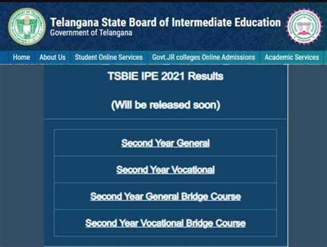 inter 2nd year results 2021 ts vocational